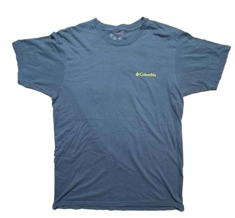 Columbia Always Outside Since 1938 Graphic T-Shirt Blue Men's Size Medium